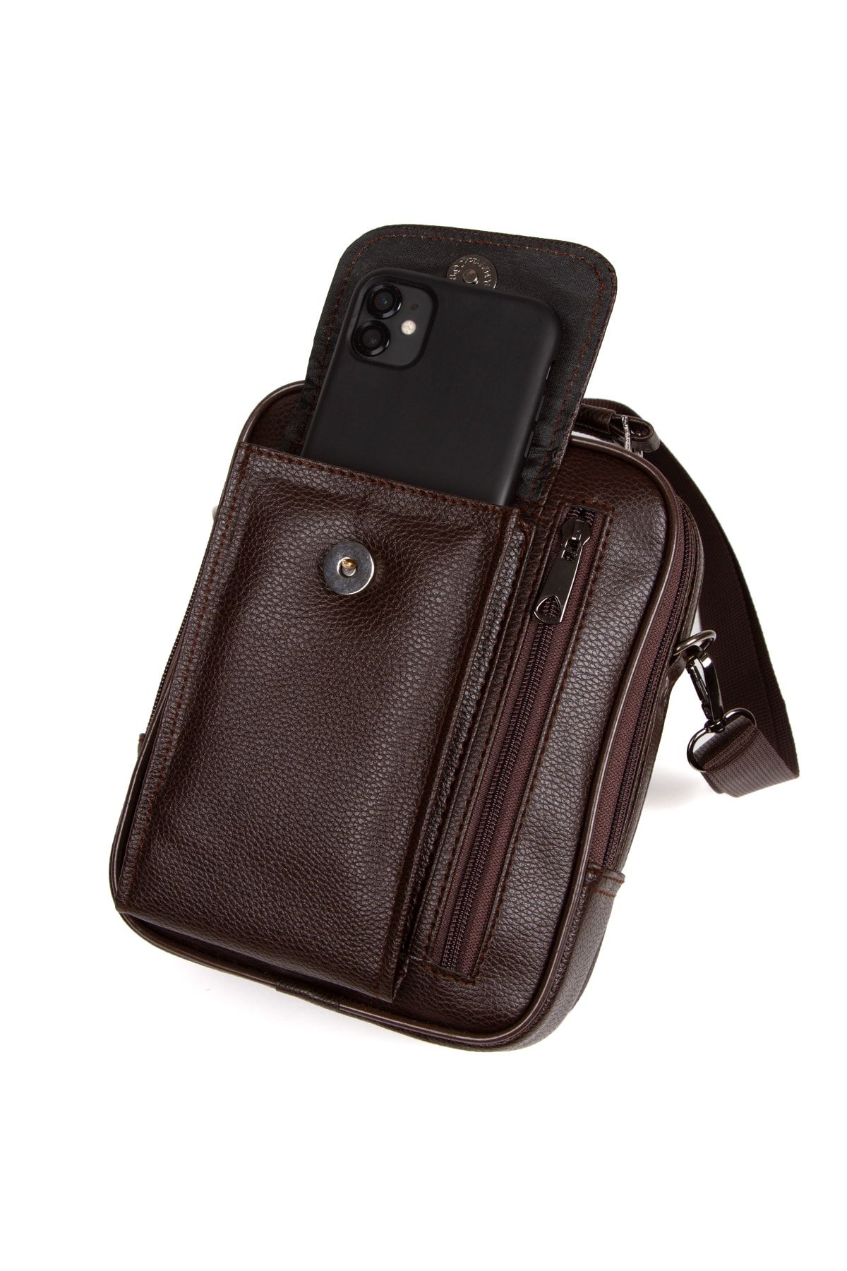 Dark brown leather bag clearance