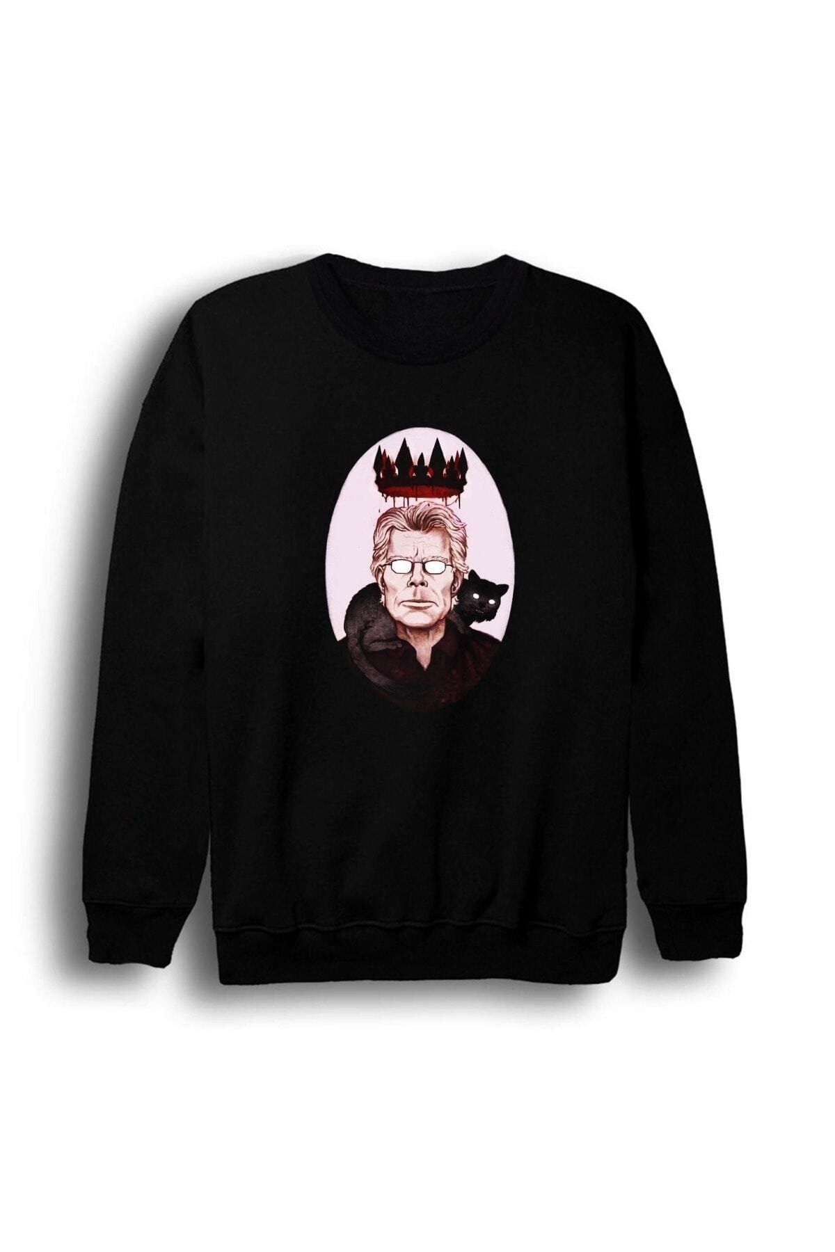 Resiliente Stephen King Black Cat Printed Sweatshirt Trendyol