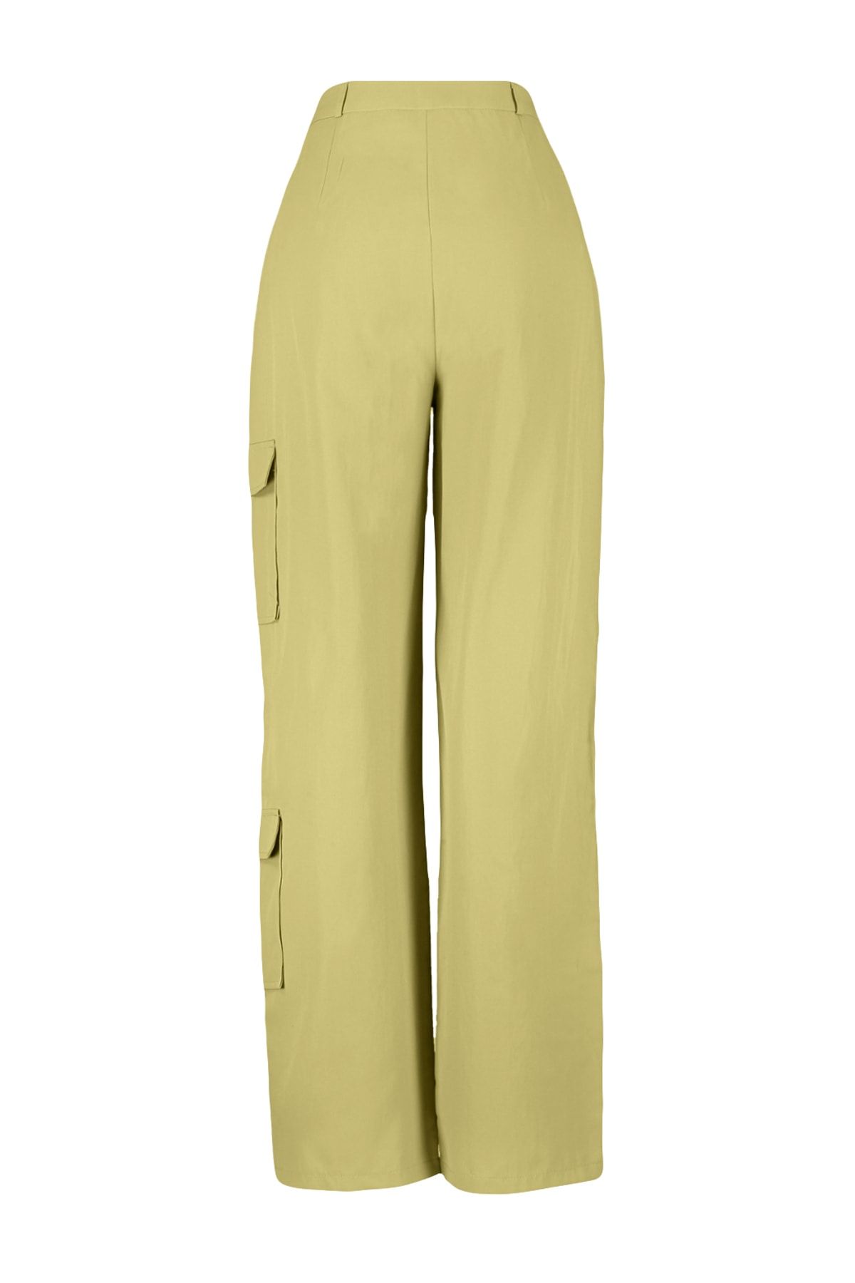 Trendyol Collection-Lehké khaki cargo tkané kapesní kalhoty TWOSS23PL00160 8