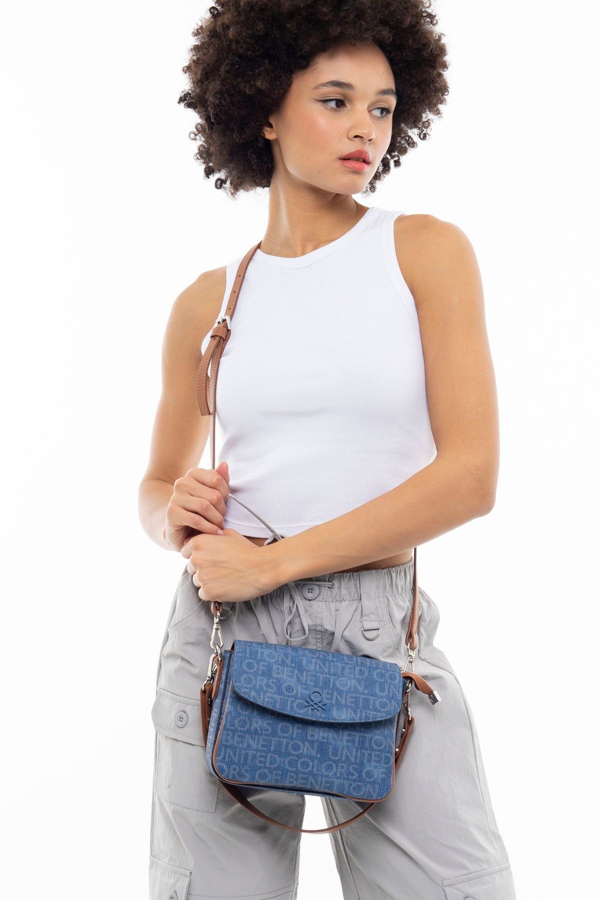 United Colors of Benetton Shoulder Bag Dark blue Trendyol
