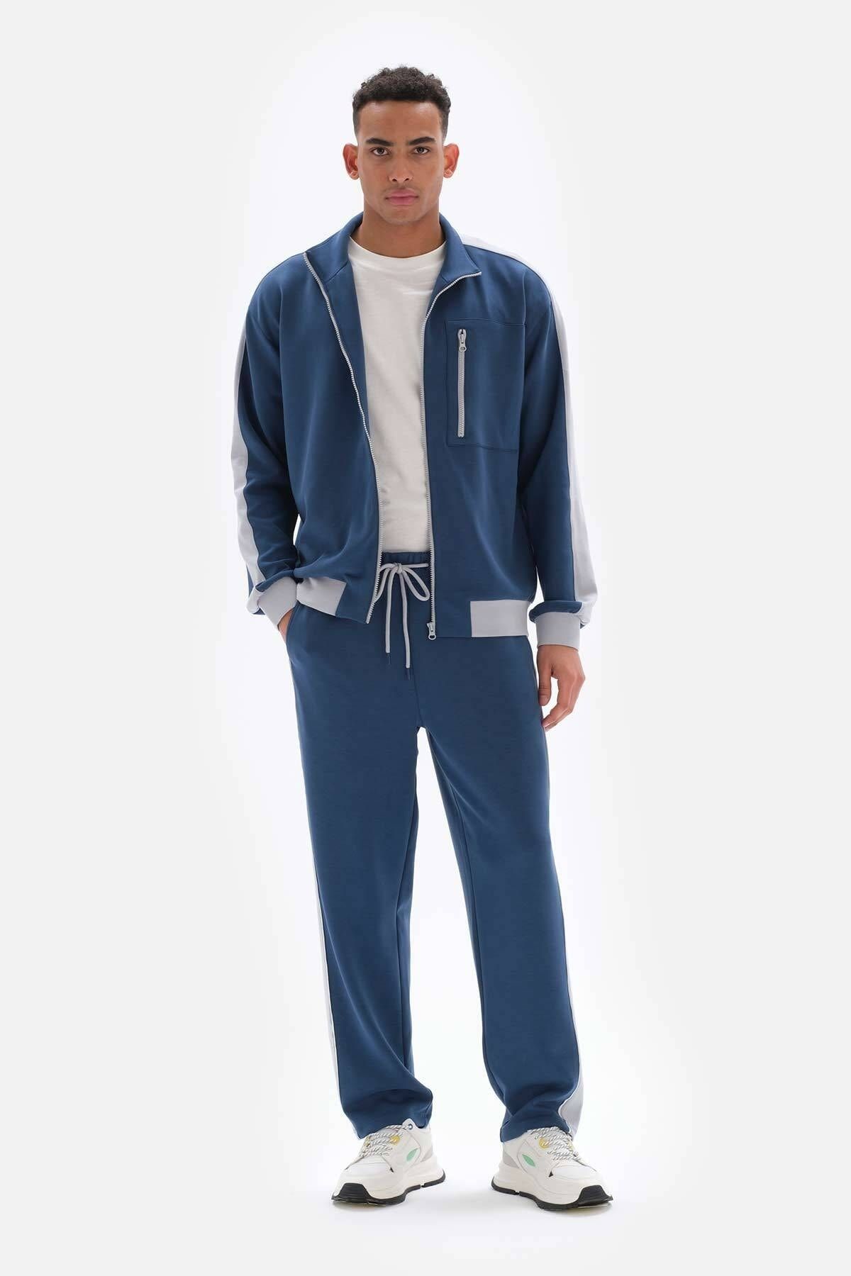 Dagi-Dunkel Indigo Herrenjacke mit Reißverschluss Cupro 5