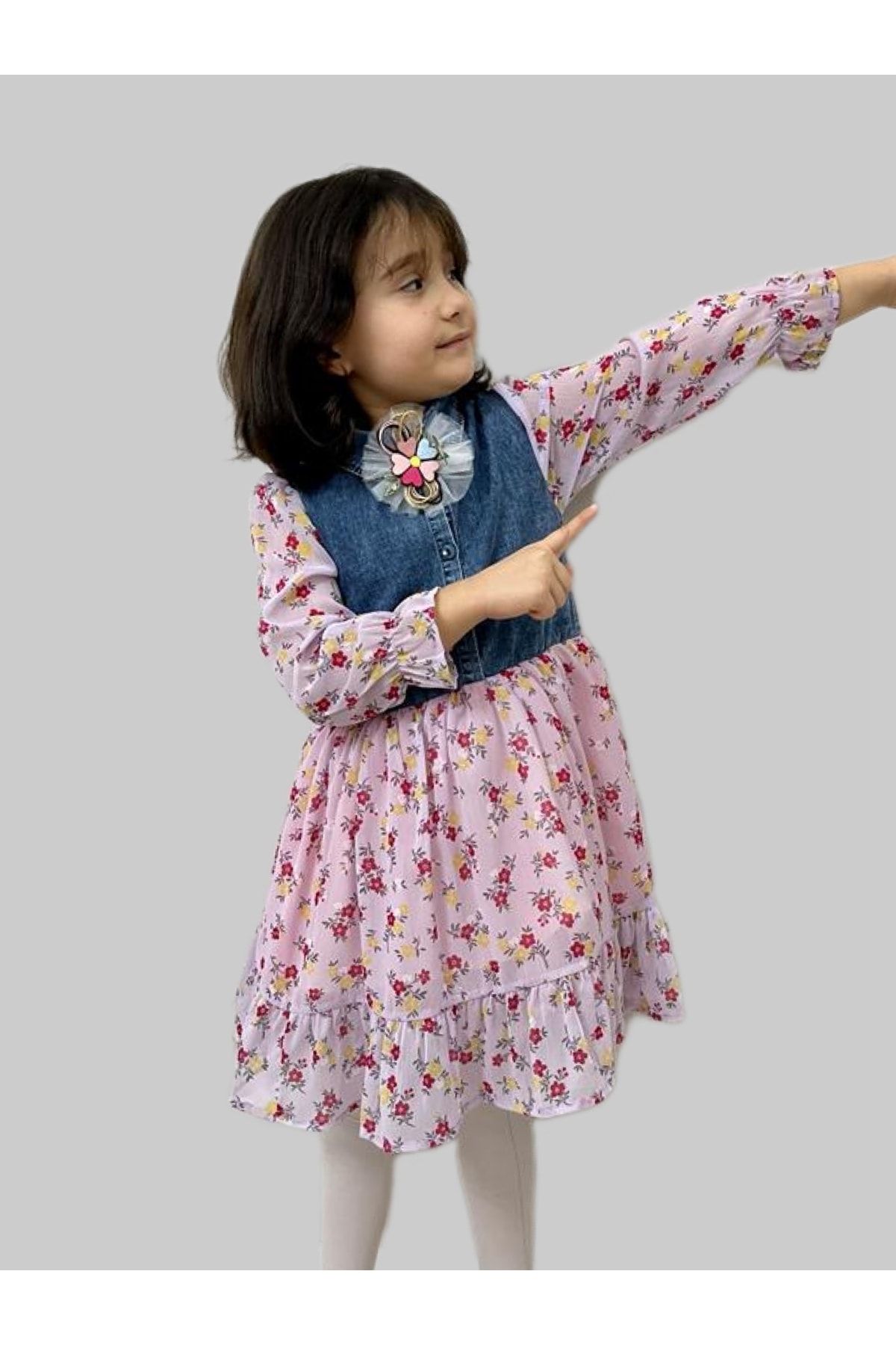 Denim floral dress shop