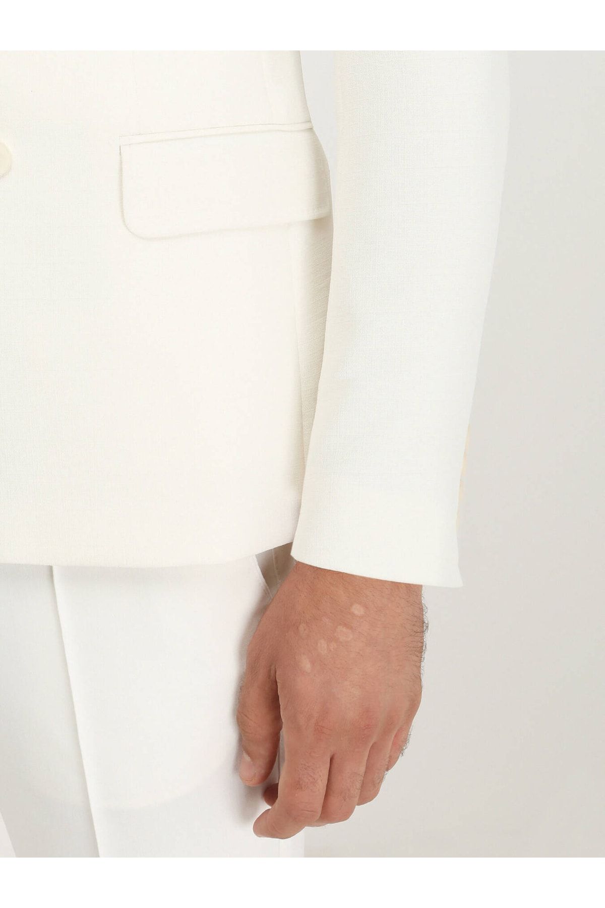 Kip ژاکت مناسب و باریک صاف سفید