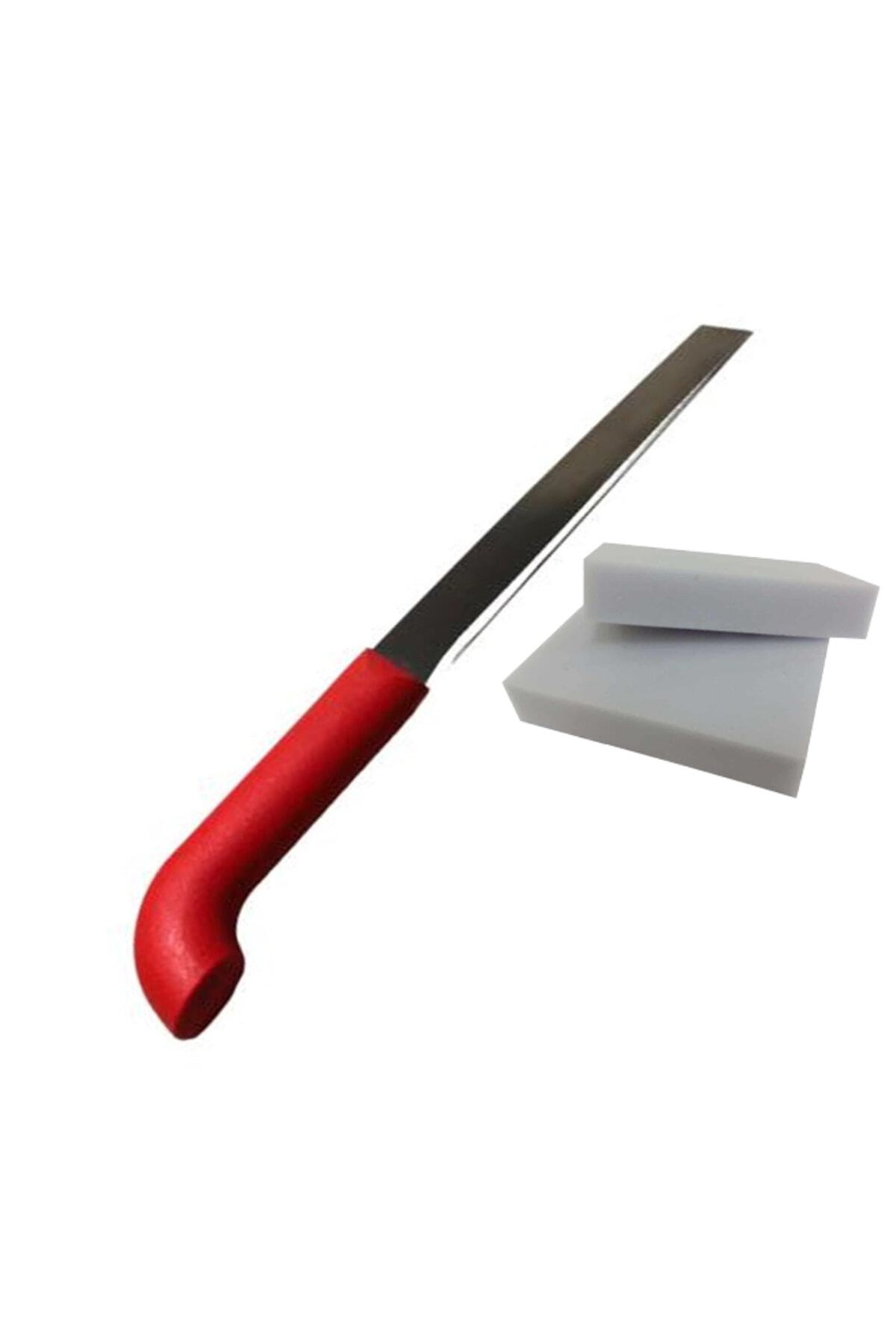 Sponge Cutting Blade Red Handle Metal Stainless