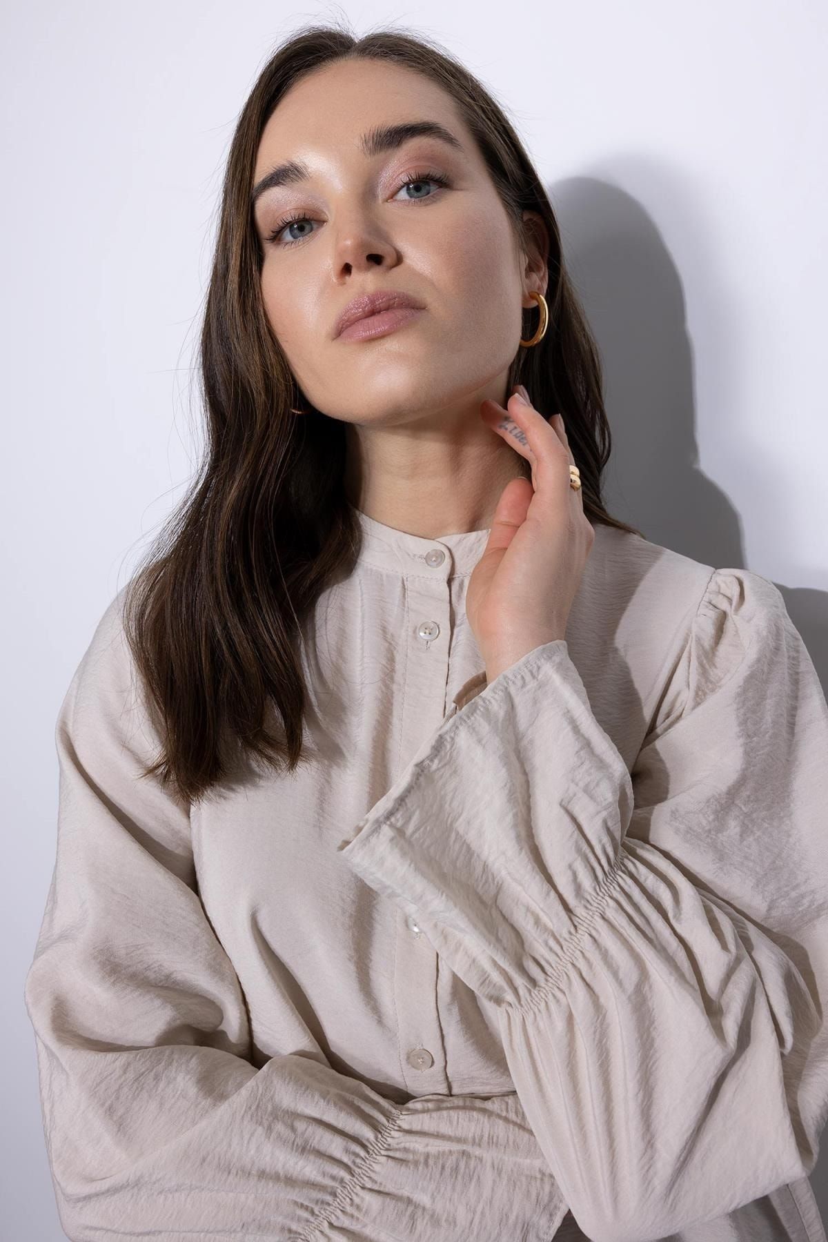 DeFacto-Regular Fit Crew Neck Long Sleeve Tunic 4