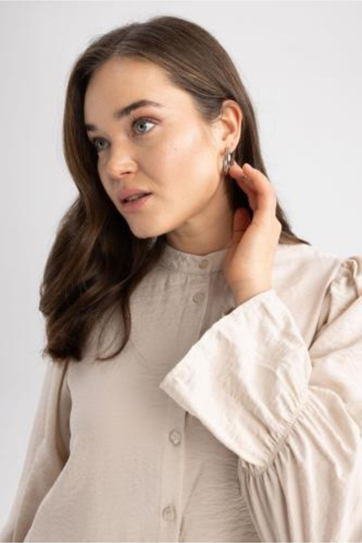 DeFacto-Regular Fit Crew Neck Long Sleeve Tunic 8