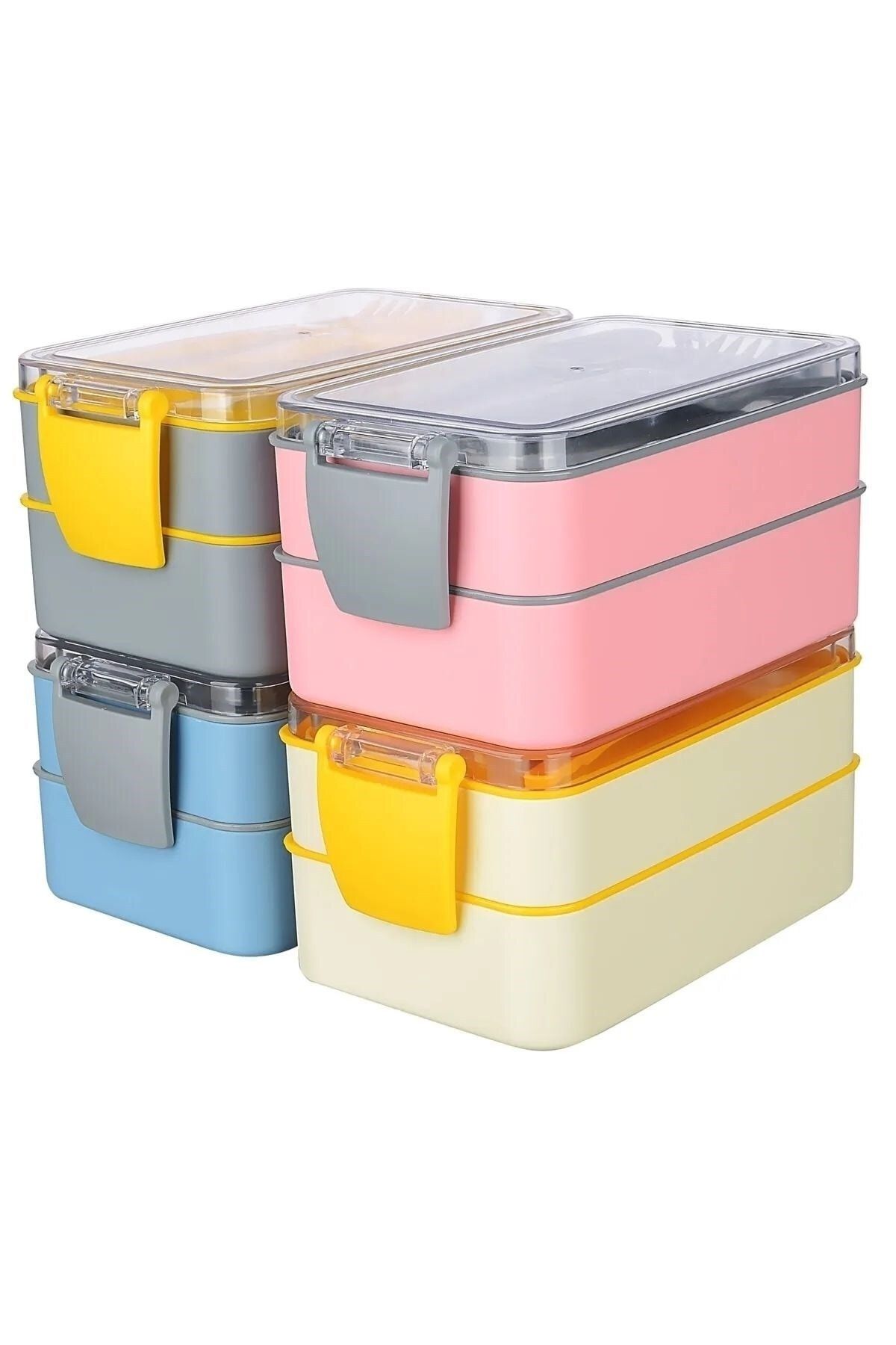 Buffer-®   900 ml Capacity 2 Compartments Durable Feeding Bowl - with Fork and Spoon 7