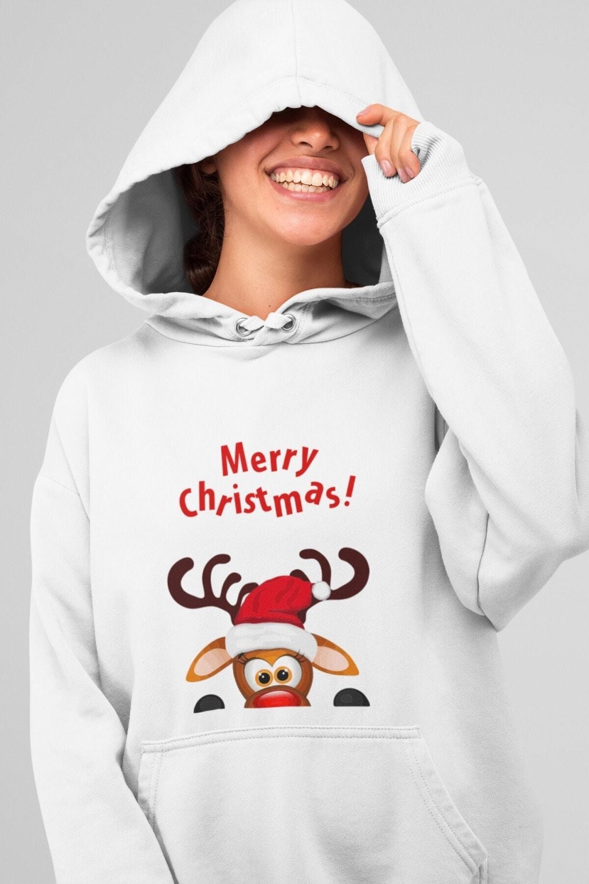 Reindeer cheap hooded sweatshirt