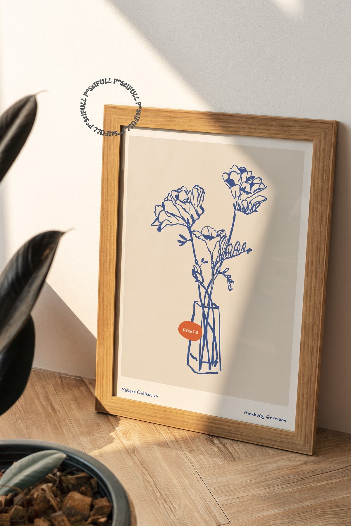 Postifull Botanik Poster - Ev Dekoru Estetik Poster - Flower Market Poster - Soyut Çizim Poster, Çerçevesiz