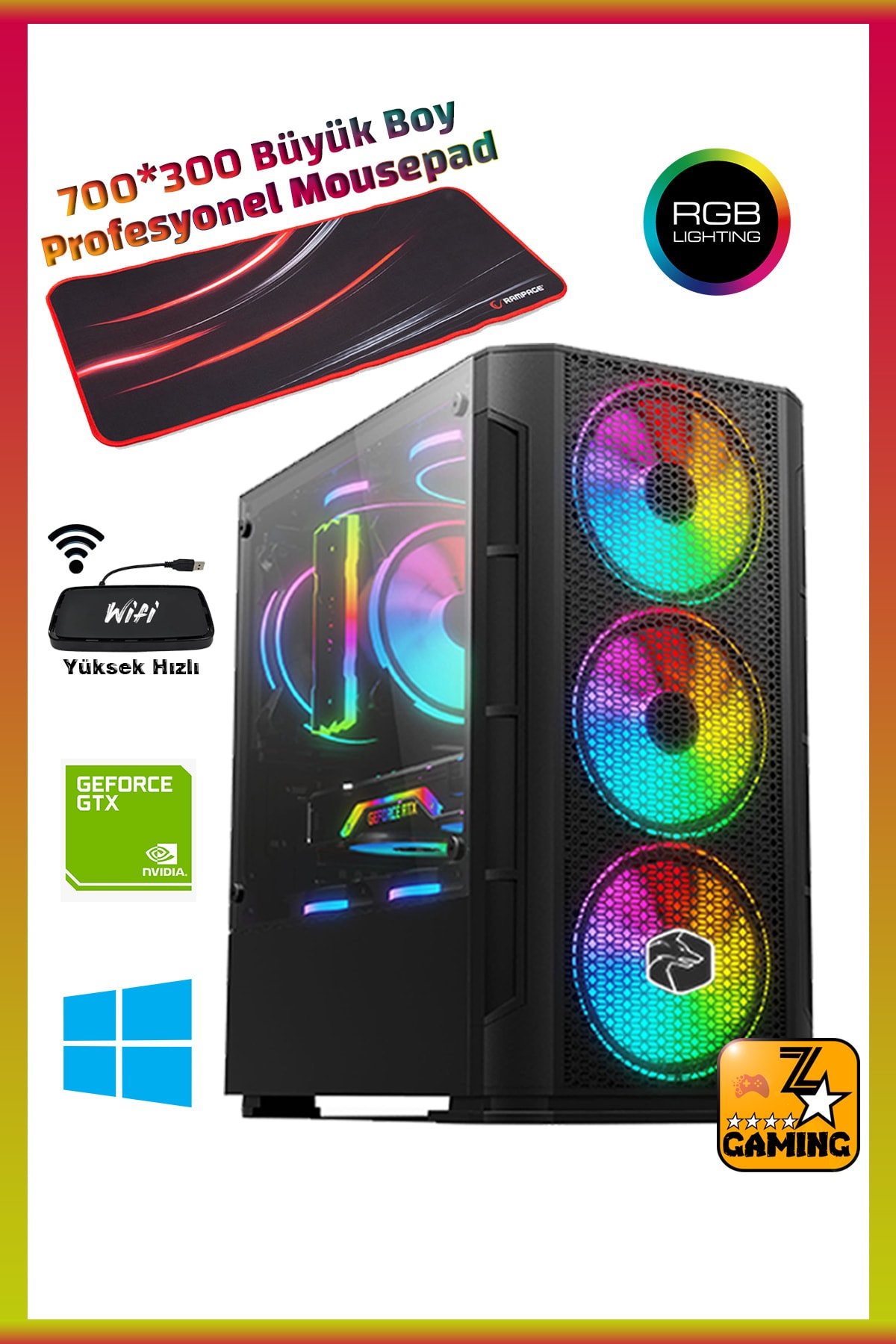 Gamers X07 Ryzen 7 5700x 32gb Ddr4 512gb Nvme M.2 Ssd Gtx1050ti Gaming Desktop