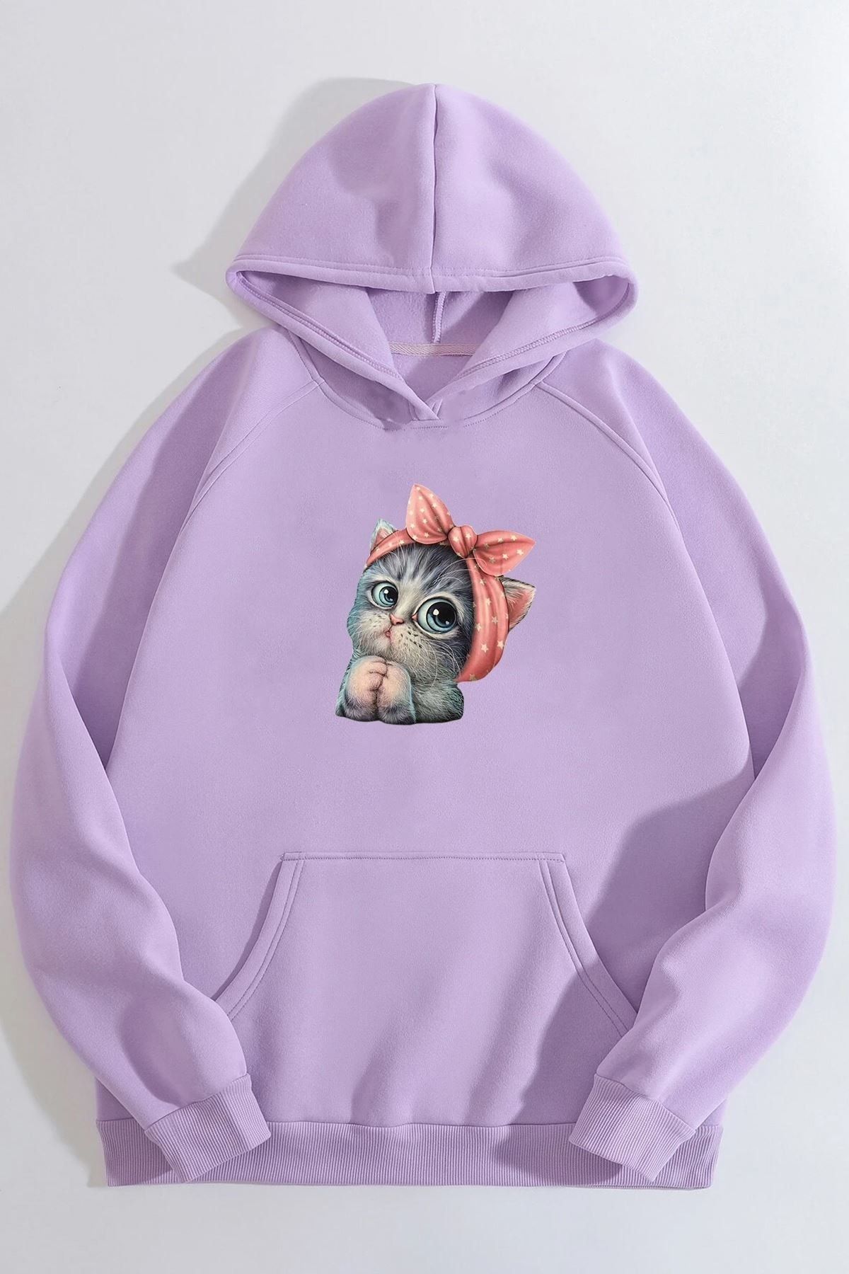 Purple cat sweatshirt outlet