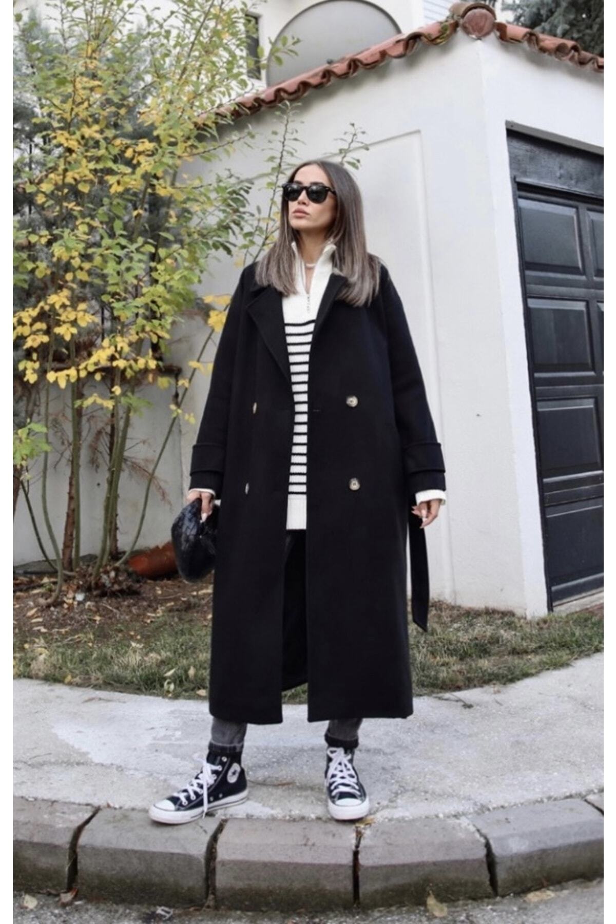 Women's Black Premium Stash Coat