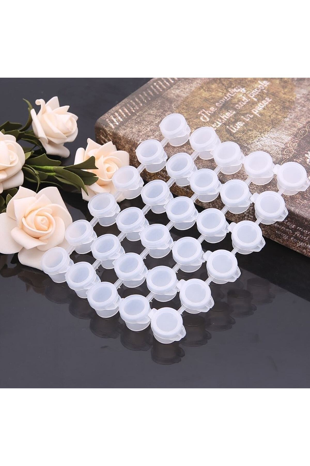 se7enck Kolye Yüzük Takı Kutusu 6 Göz 7 ml, boya Kutusu , Boncuk Kutusu, Lens Kutusu, Plastik Boş Kutu