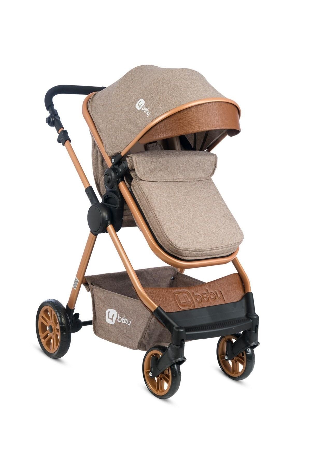 4 Baby Ab-490 Comfort Gold Travel Sistem Bebek Arabası Kahve SN9242