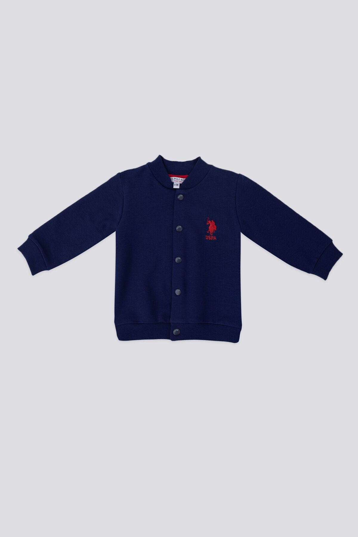 پایه. ژاکت کش باف پشمی پسرانه پسرانه با طرح تیره پولو اسن U.S. Polo Assn.