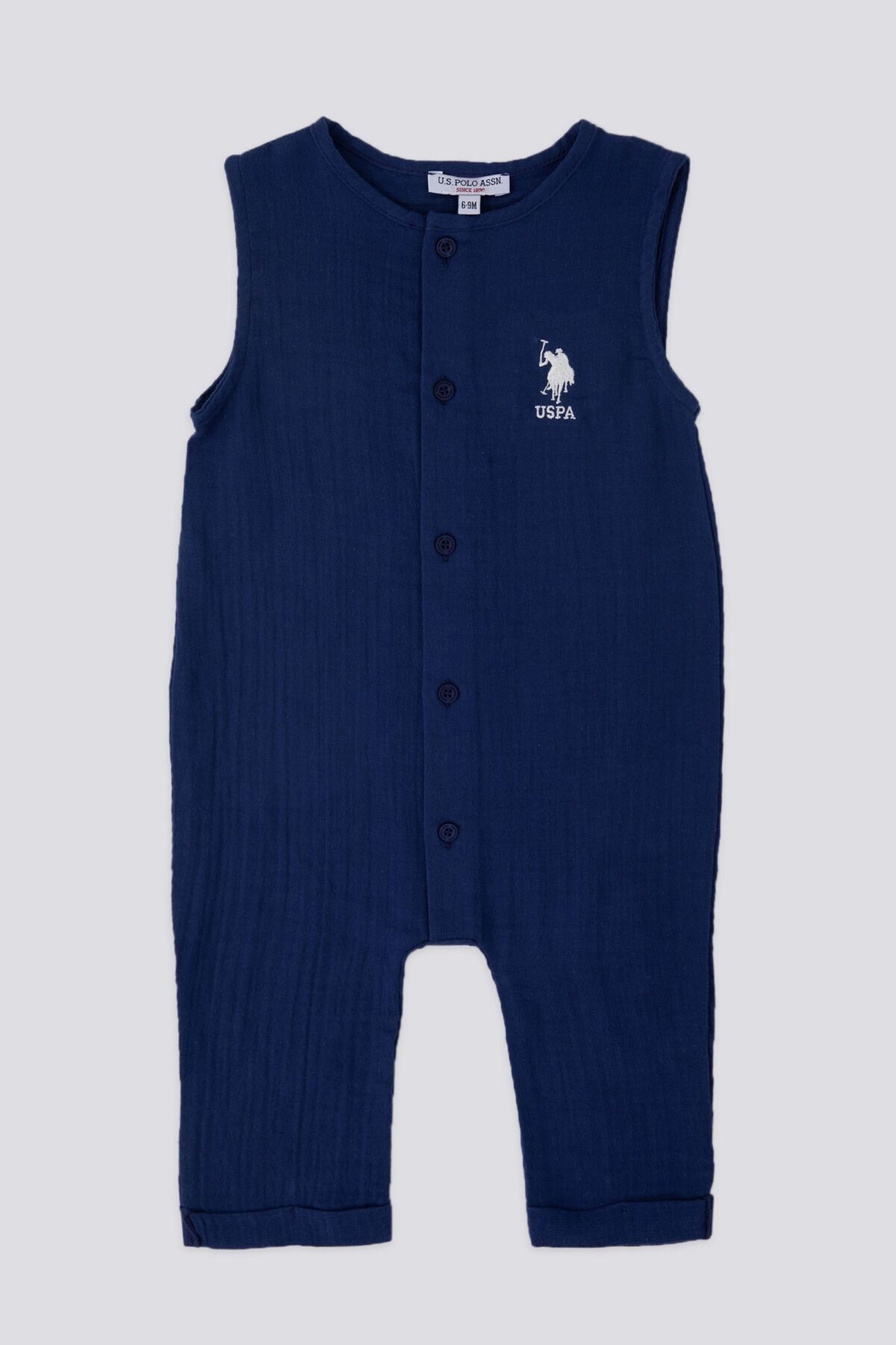 Polo deals jumpsuit blue
