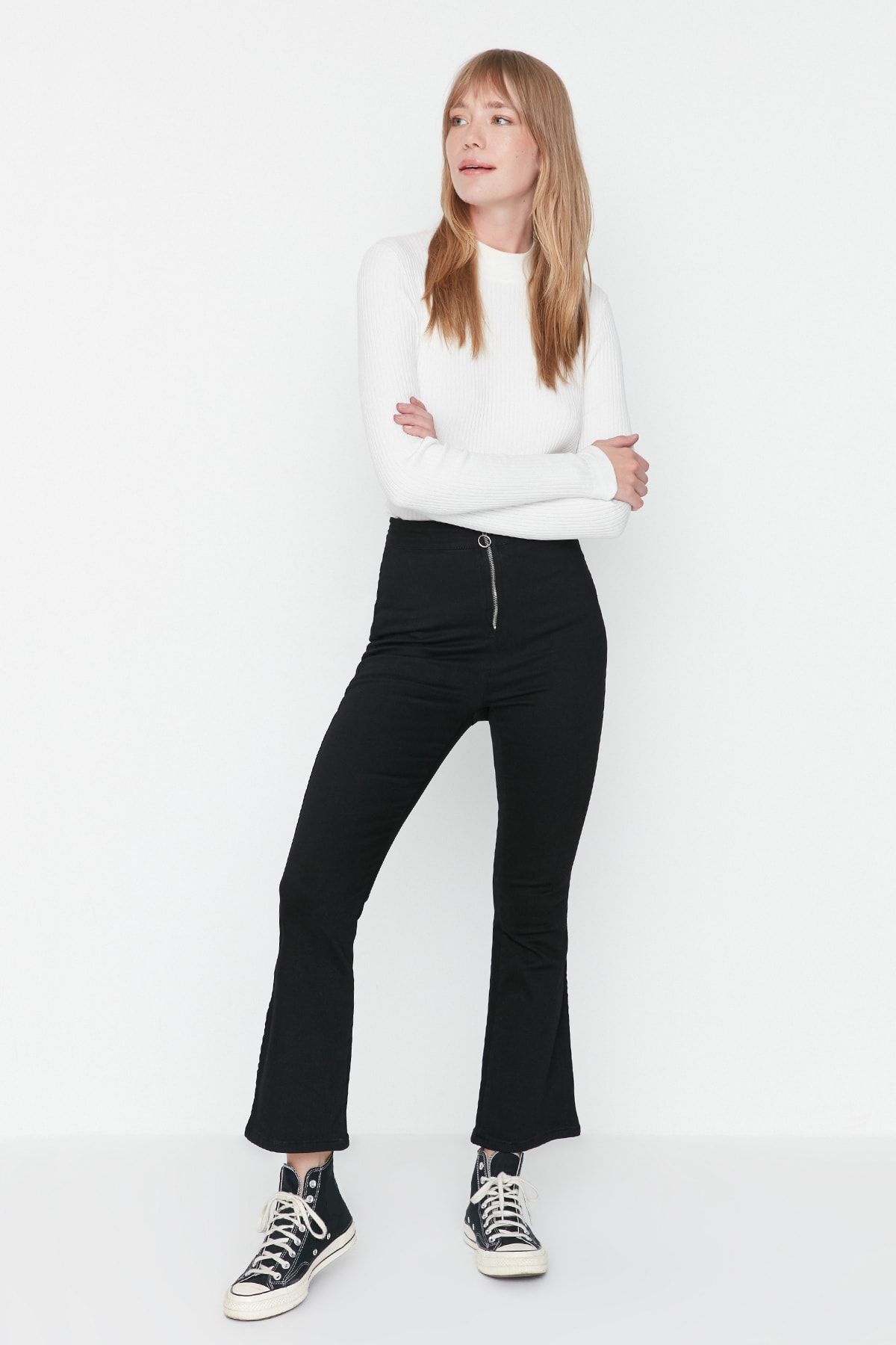 Trendyol Collection Jeans Schwarz Bootcut