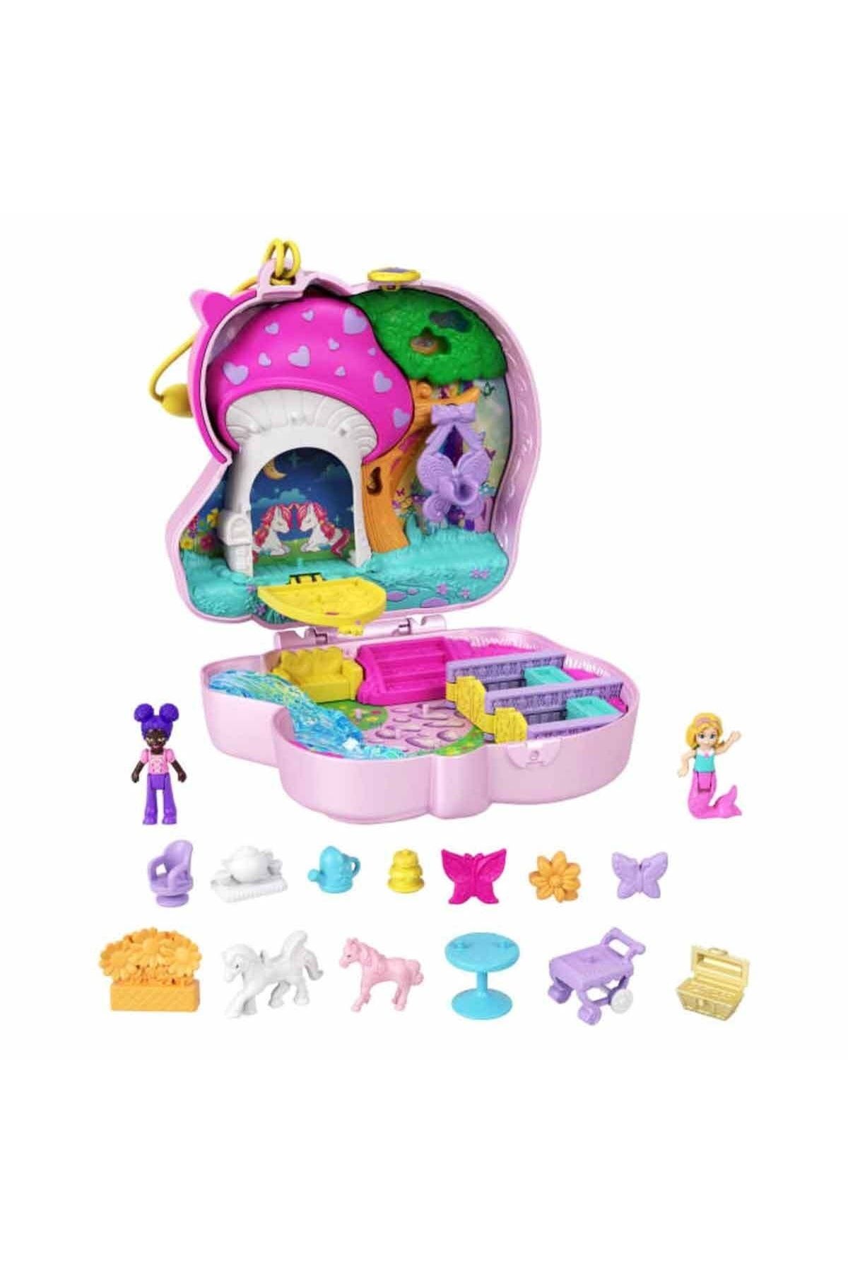 scntoys-Polly Pocket And Adventures Play Set Fry35 - Unicorn Forest Polly Pocket Unicorn New Model 6
