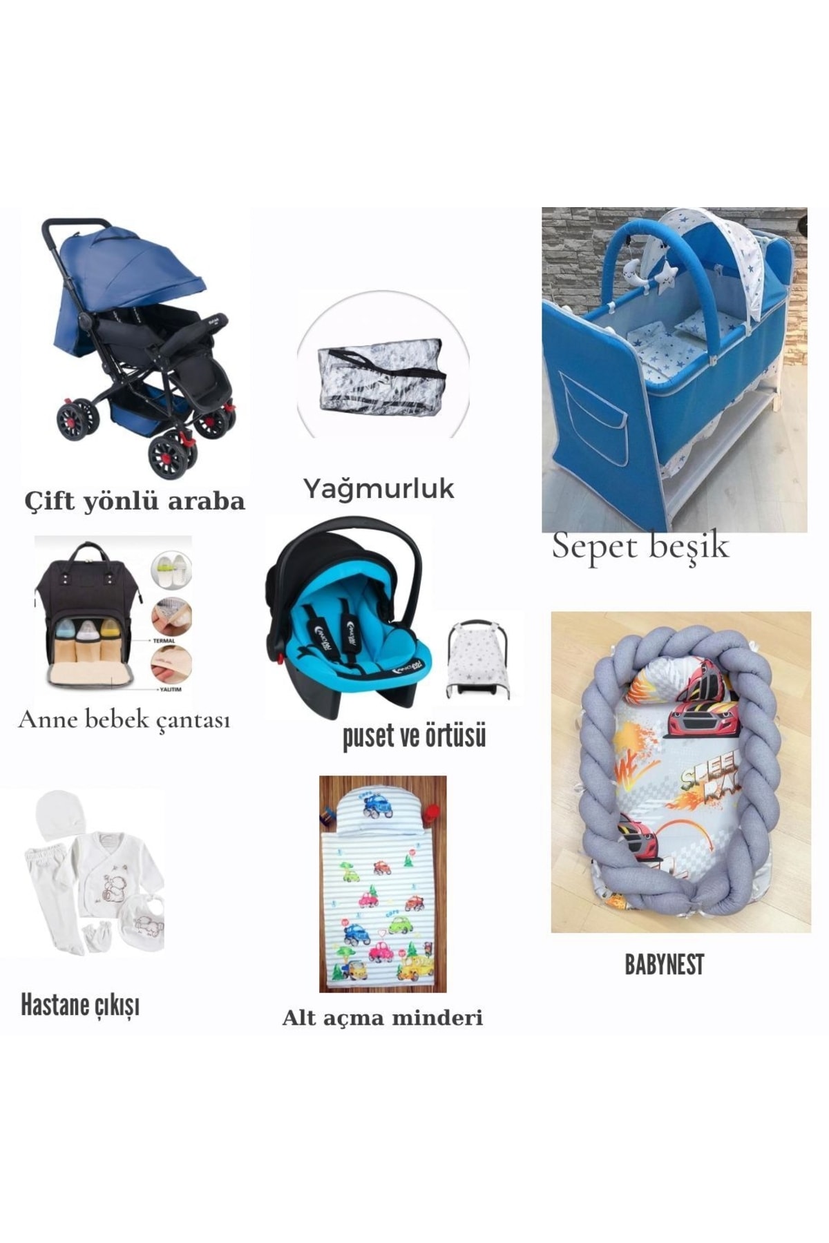 ALDEBA Lüx Beşik Babynest Bebek Arabası Puset Hastane Çıkışı SN9132