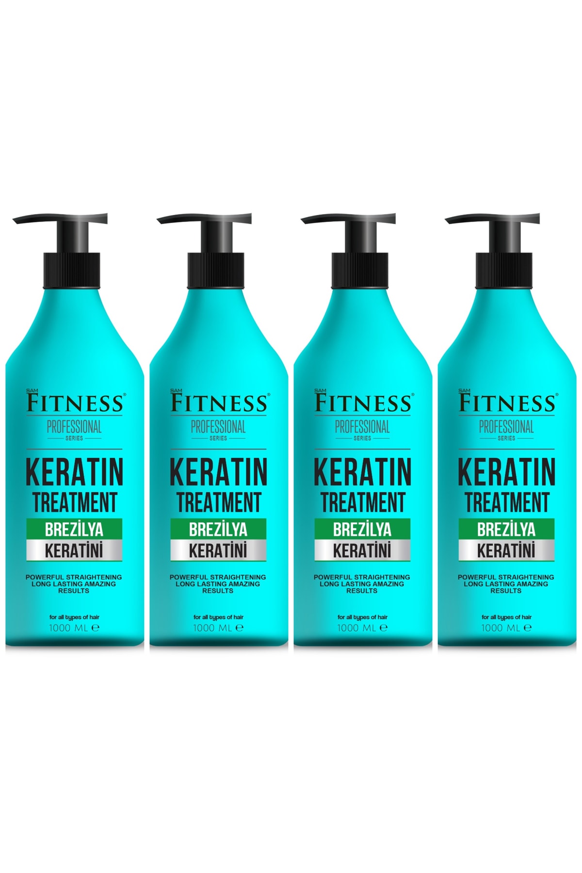 Fitness Professional Saç Düzleştirici Keratin Bakımı Kalıcı Onarıcı Brezilya Fönü 1000 Ml 4 Adet — x4