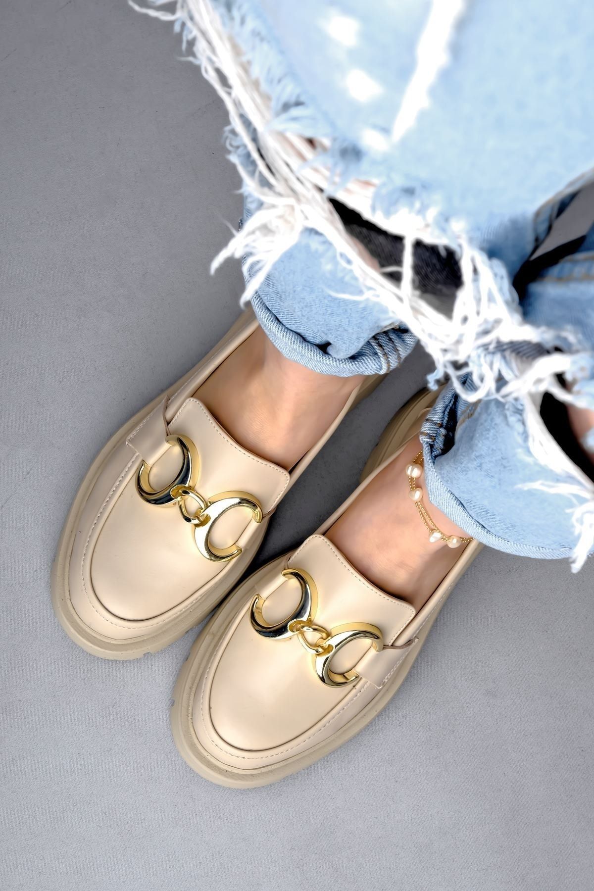 LAL SHOES BAGS Karpe Women s Oxford Shoes with Round Buckle