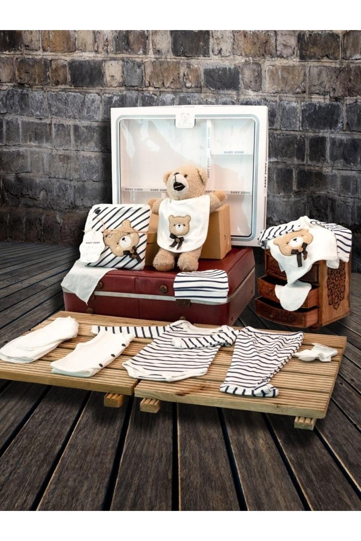 ست نوزادی پسرانه – دخترانه آبی سرمه ای webombinoo | zuhu erkek 11 اورجینال - تصویر 3