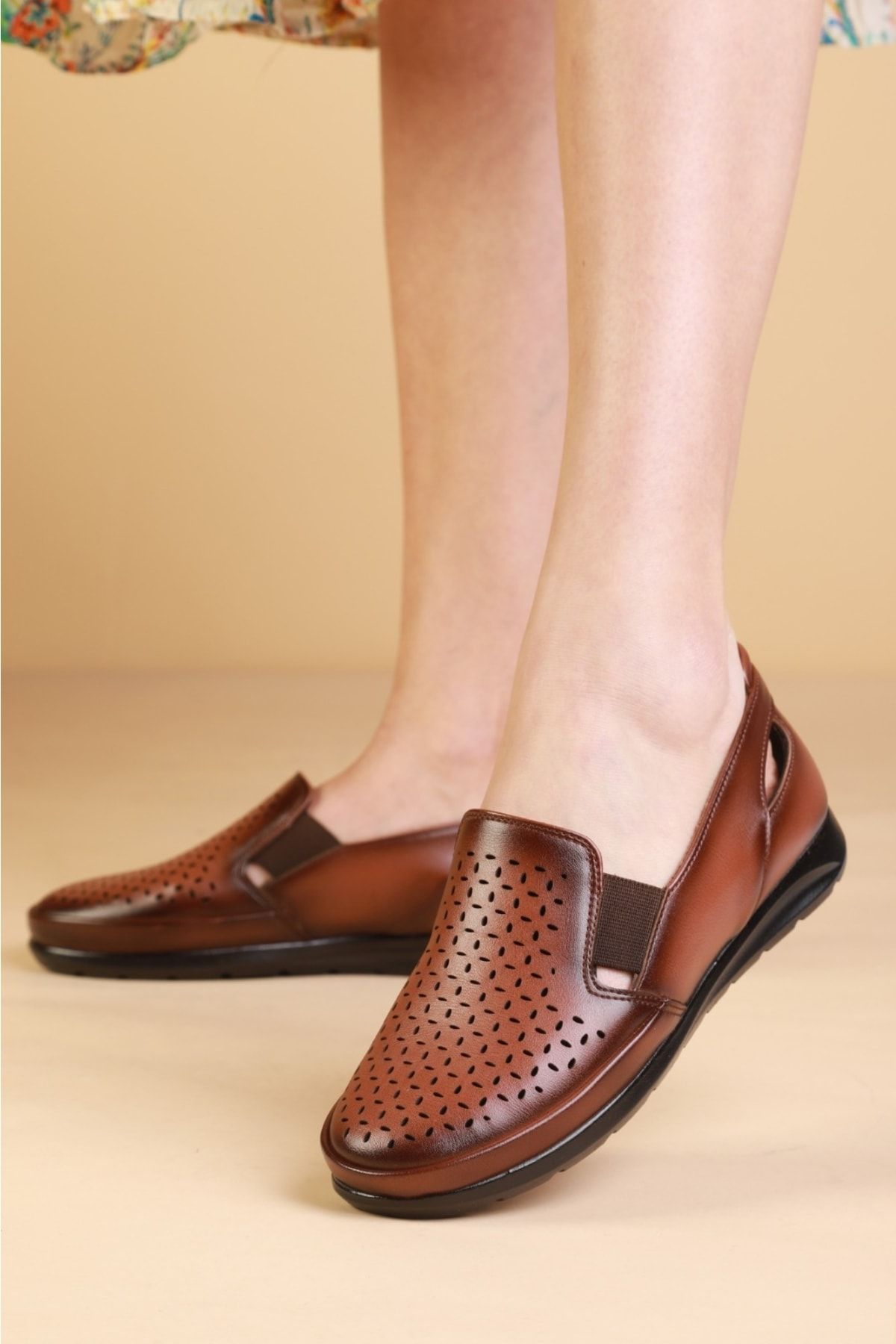 By Ya l o lu Flats Brown Flat Trendyol