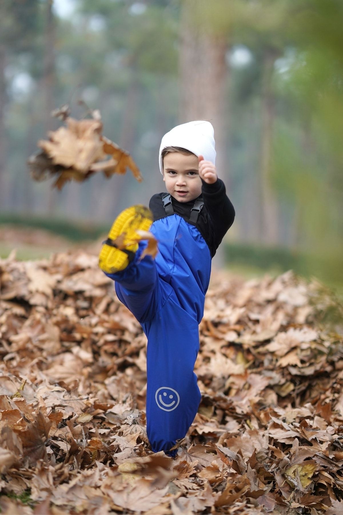 Yellow and outlet blue jumpsuit