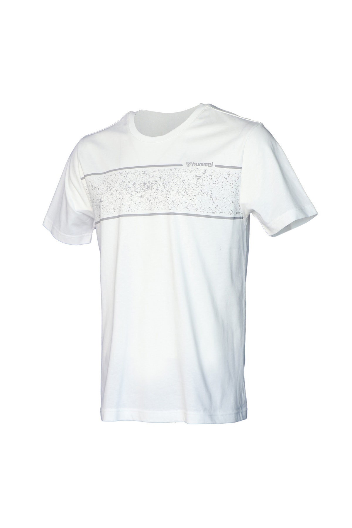 HUMMEL تی شرت مردانه سفید یقه ساده 911695-9003 Hmlwagner S/s