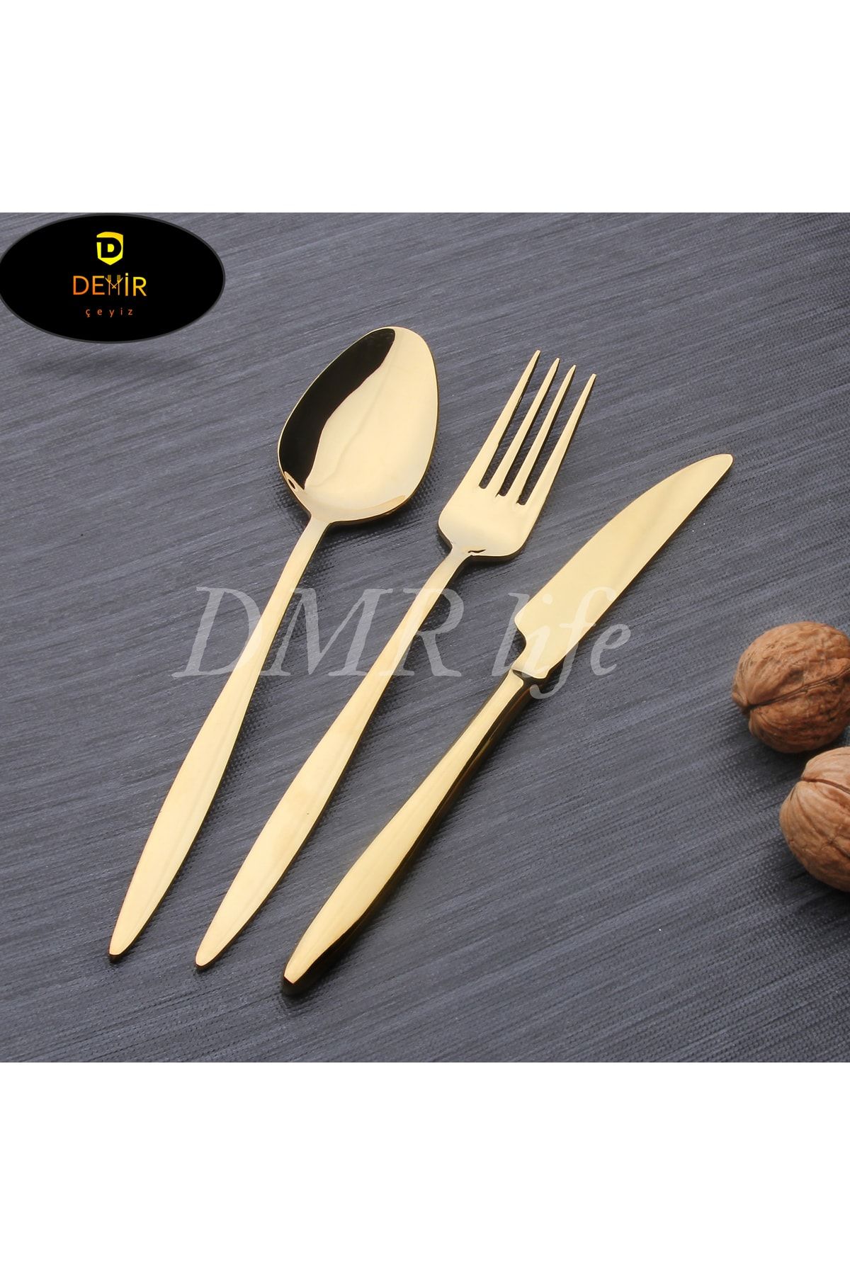 DMR LİFE-Golt Titanium 30 Pieces 6 Person Fork and Spoon Set 2