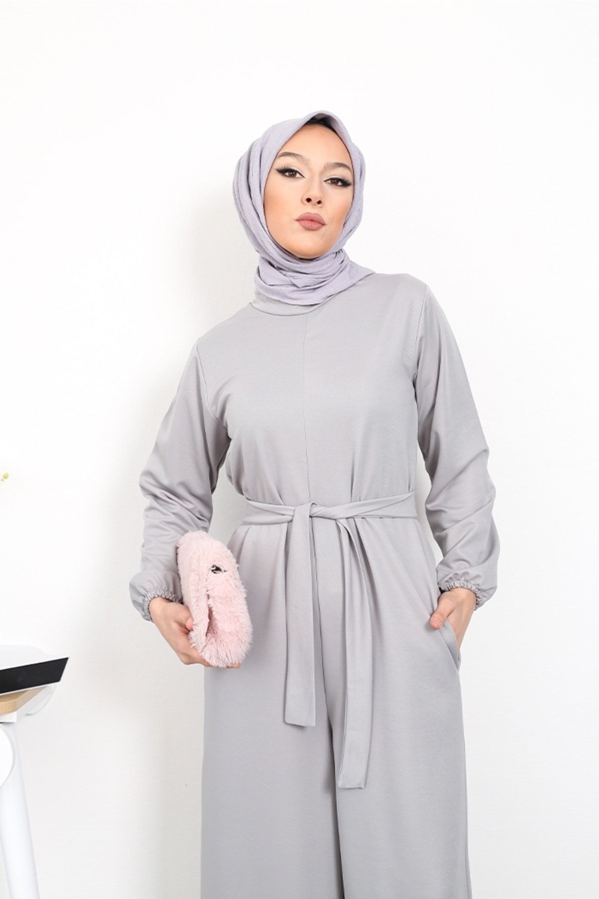 Bestenur Jumpsuit Gray Casual