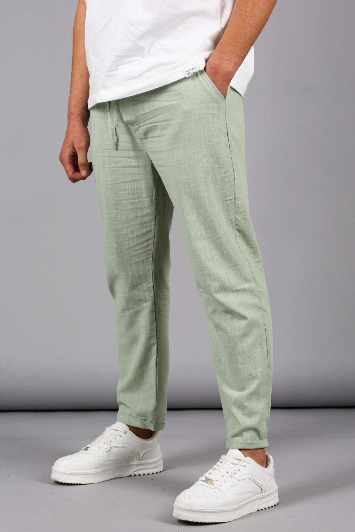 Madmext Mint Yeşili Müslin Kumaş Erkek Basic Pantolon 5491 OH9160