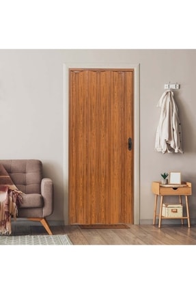 FARAN DEKORASYON 72 X 215 Ceviz Renk Camsız Pvc Akordiyon Kapı - Frnakmodel-0-05