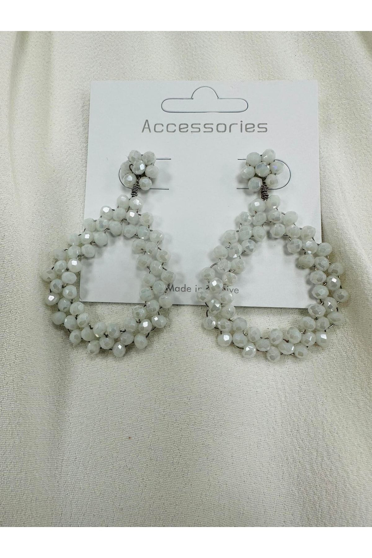 EL KS LVERTAKI Earrings White Stylish night Trendyol