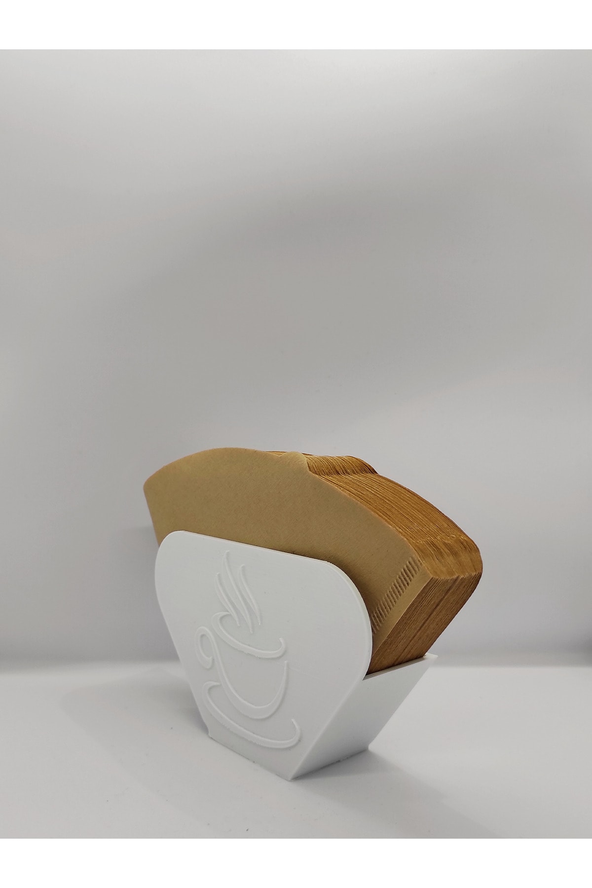 Nerva Design 3D Filtre Kahve Kağıdı Tutucu Stant, Masaüstü