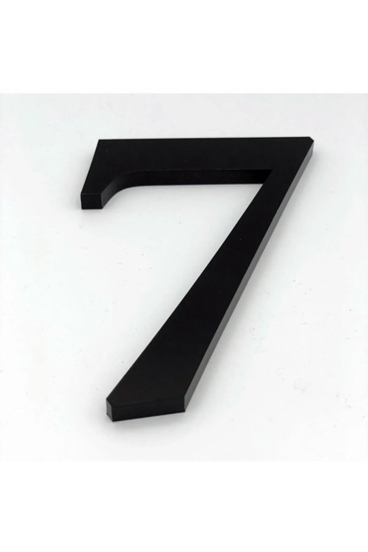 Door Number 20 Cm No 7 Roma, Black Plexiglass Self Adhesive