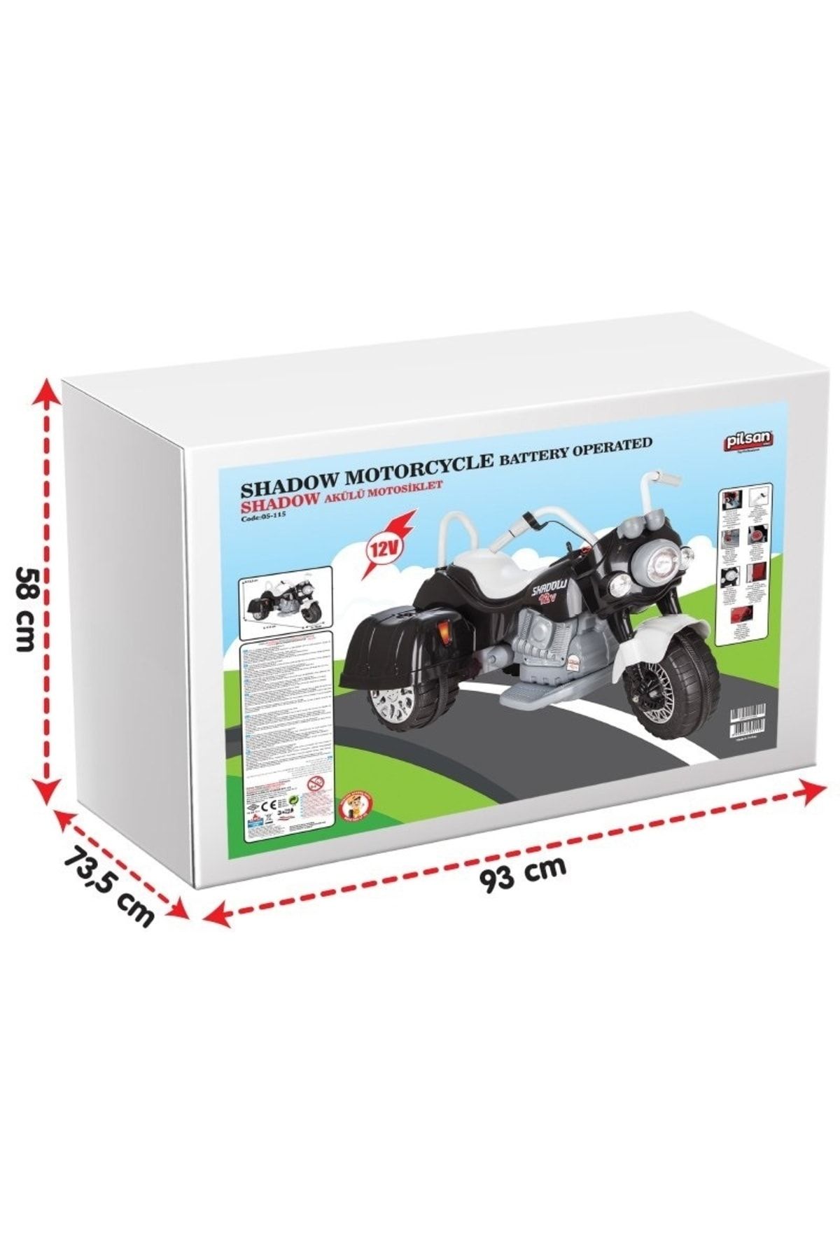 PİLSAN Shadow 12 V Akülü Motor Motosiklet NC6644