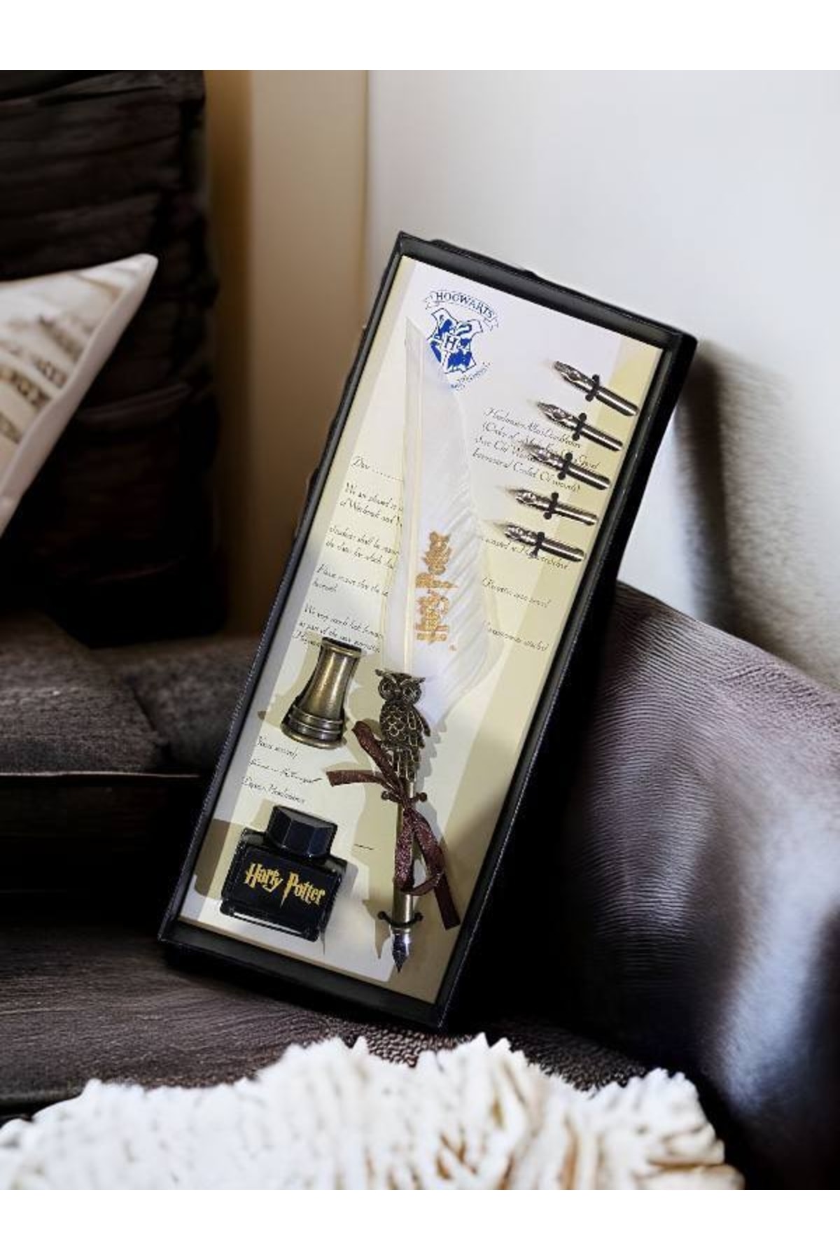 imsaconcept Divit Tüylü Kalem Beyaz Harry Potter Temalı Konsept Hediye Seti