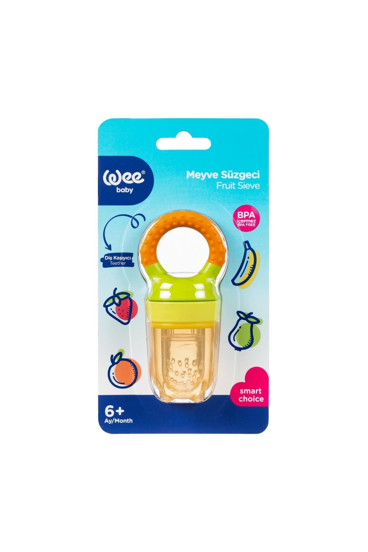 Wee Baby Meyve Süzgeci Seti (2'li Yeşil - Turuncu) fotoğrafı 2 (önizleme)