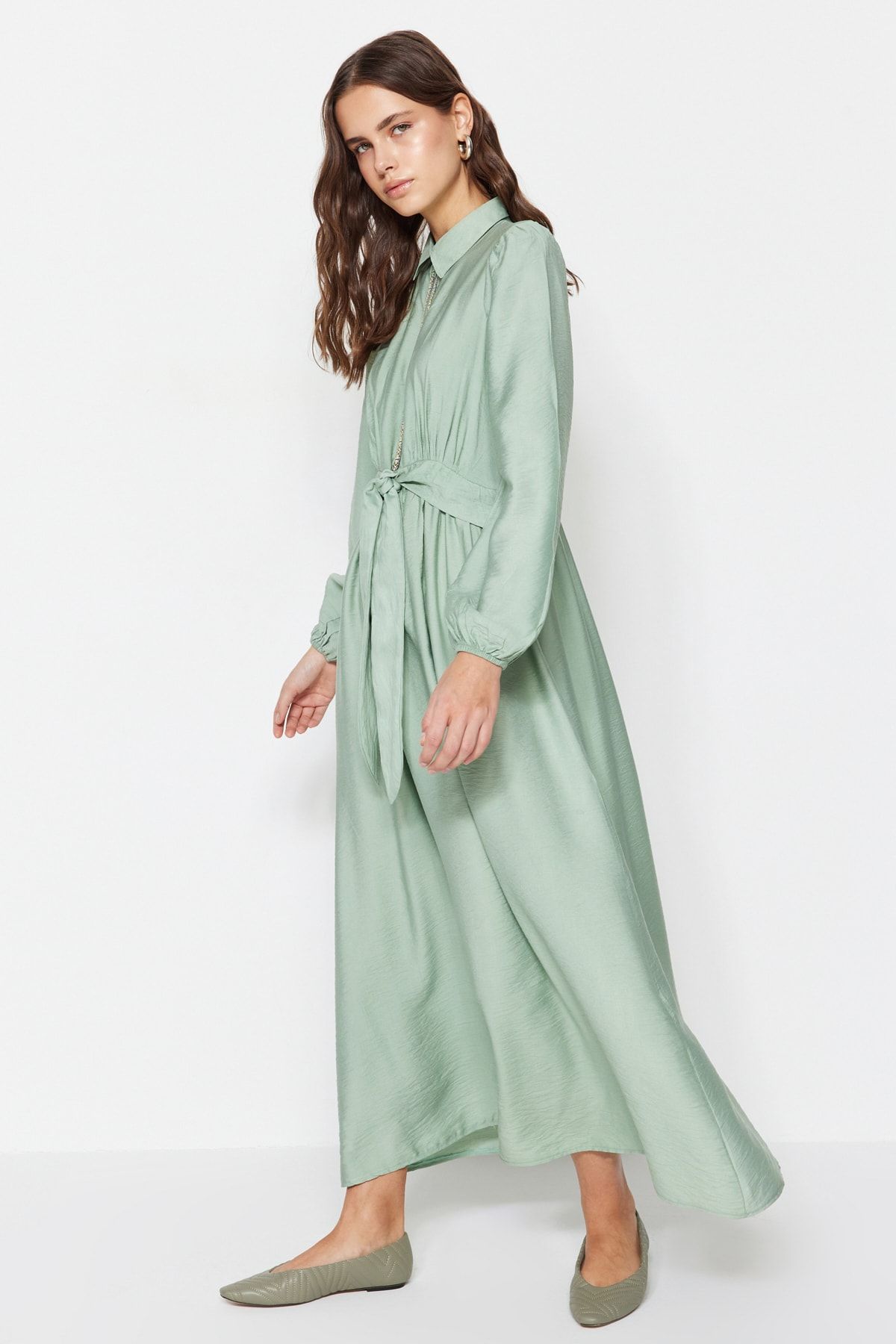 TRENDYOL MODEST Dress Dark blue A line Trendyol