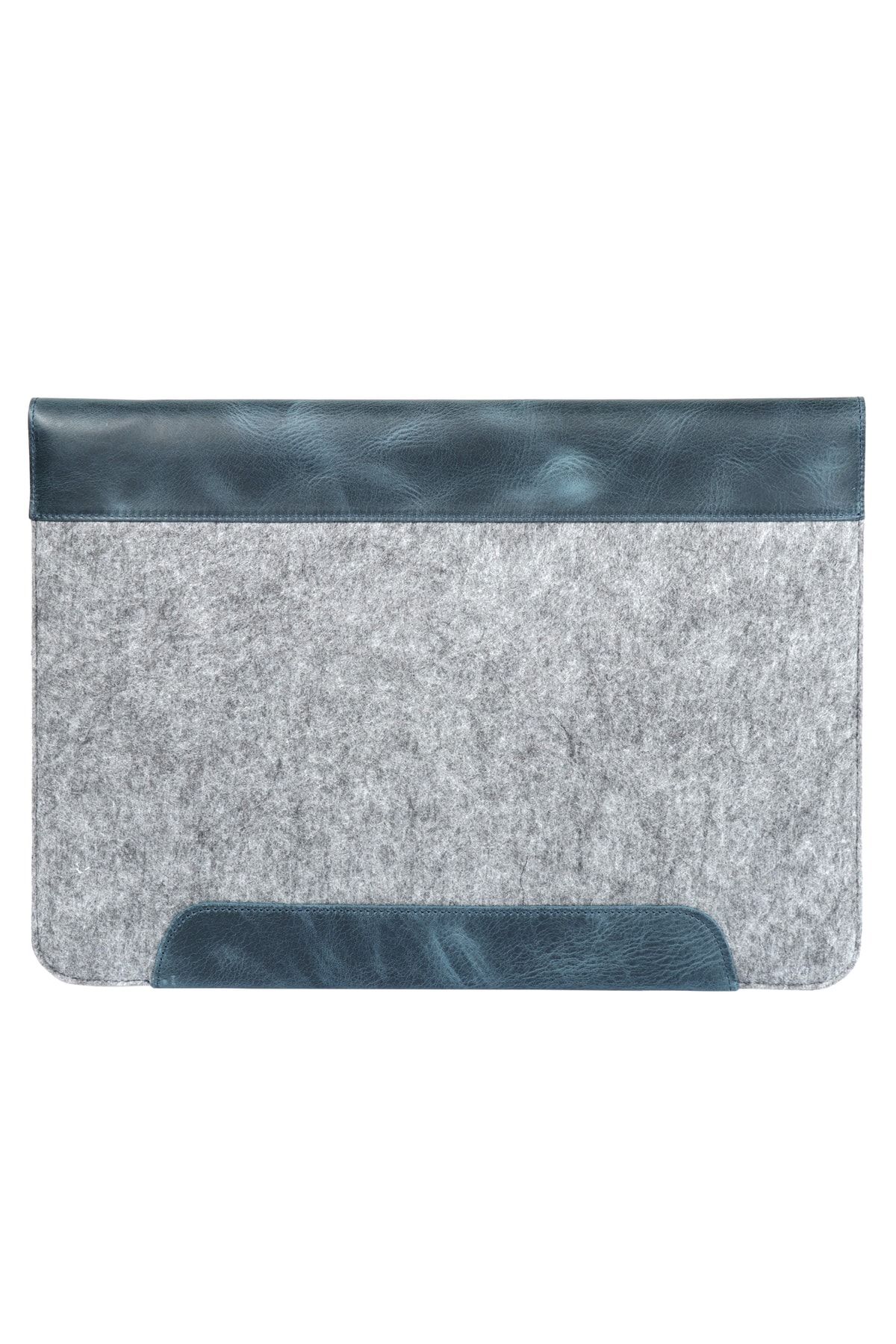 کیف نوت بوک آبی چرم واقعی و نمد 15 اینچ MacBook Pro Case MegaGear