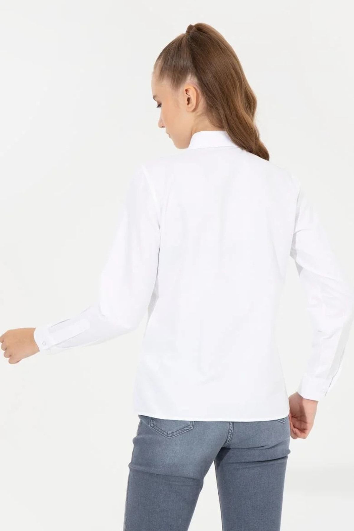 U.S. Polo Assn.-Women's White Shirt Long Sleeve 5