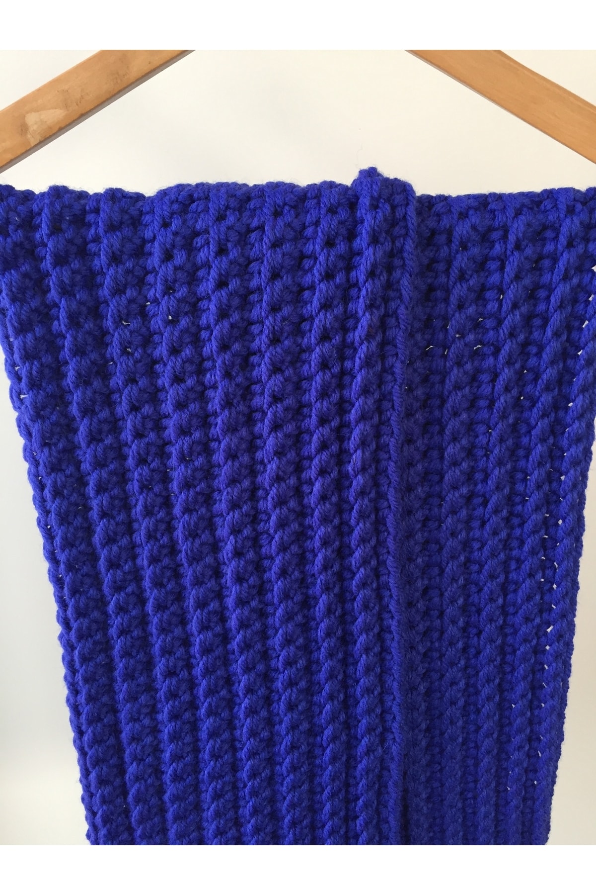 Mora Örgü  Mora Knit Atkı El Örgüsü % 49 Yünlü Jumbo Kalın Iplik Unisex Atkı - Görsel 7