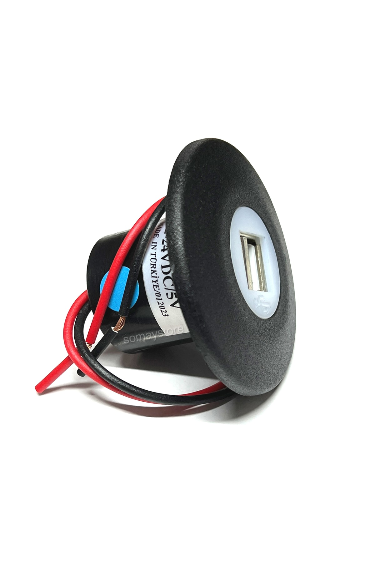Boat Double Usb Panel 2.1a 12-24v Dv/5a Blue Light