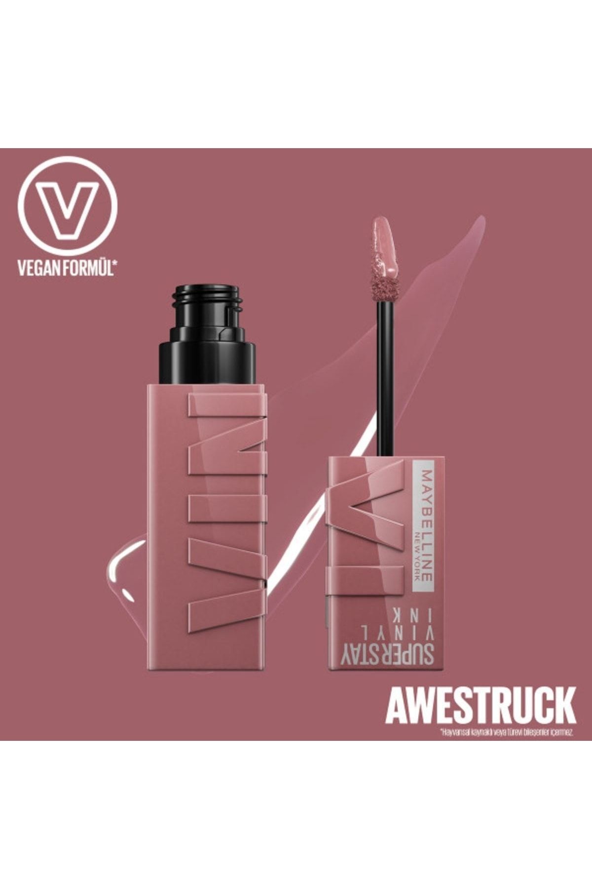Maybelline New York-Super Stay Vinyl Ink Long Lasting Liquid Glossy Lipstick 110 Awestruck 3