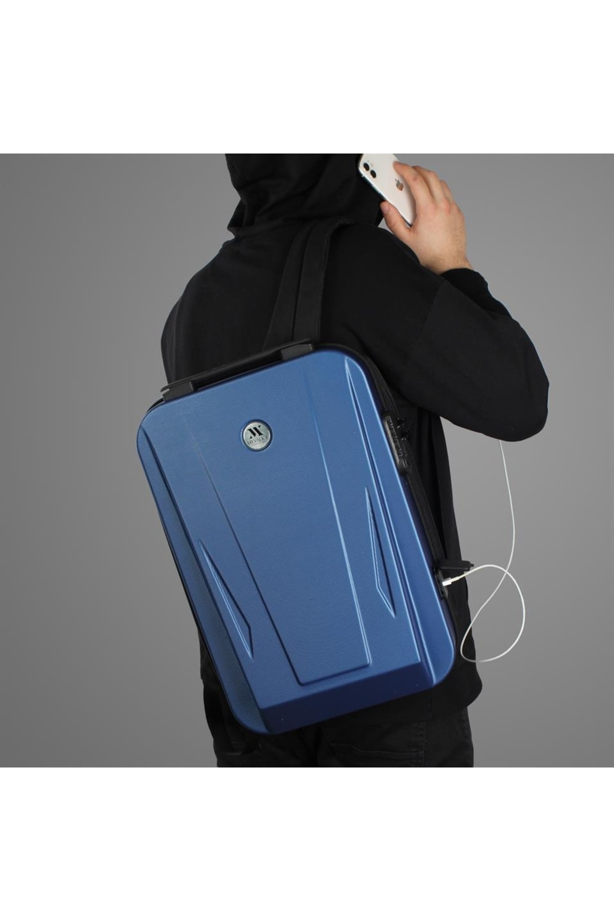 My Valice Smart Bag Sharp Usb Şarj Girişli Unisex Abs Akıllı Sırt Çantası Lacivert