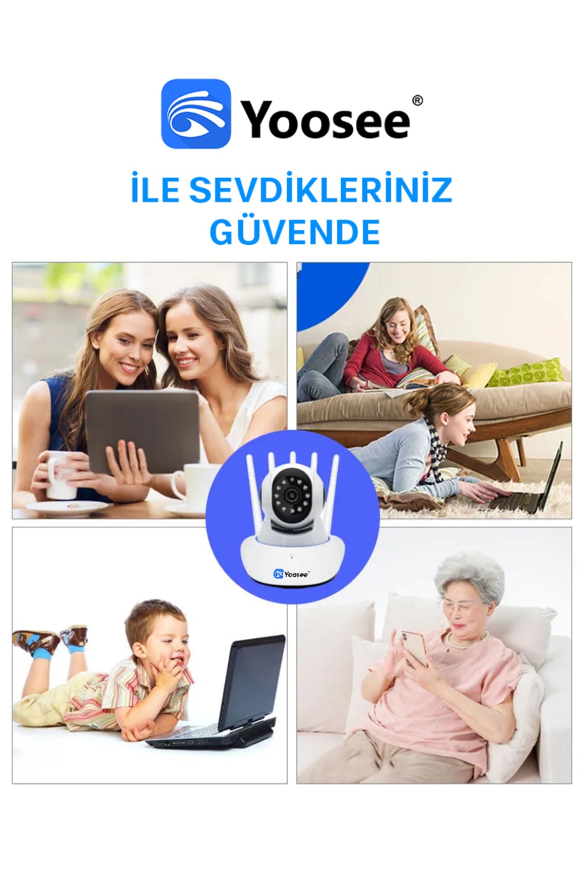 yoosee Mini Otomatik Ev Güvenlik Kapalı Ip Kamera Gözetim Kablosuz Wifi Kamera Bebek Izleme Monitörü fotoğrafı 3 (önizleme)