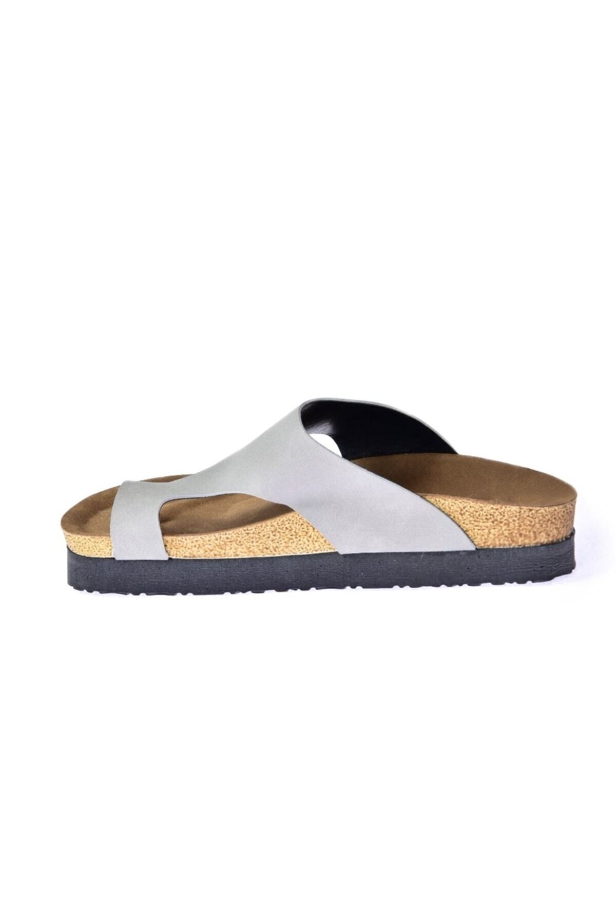 Fox Shoes-Сиви дамски чехли D777812002 4