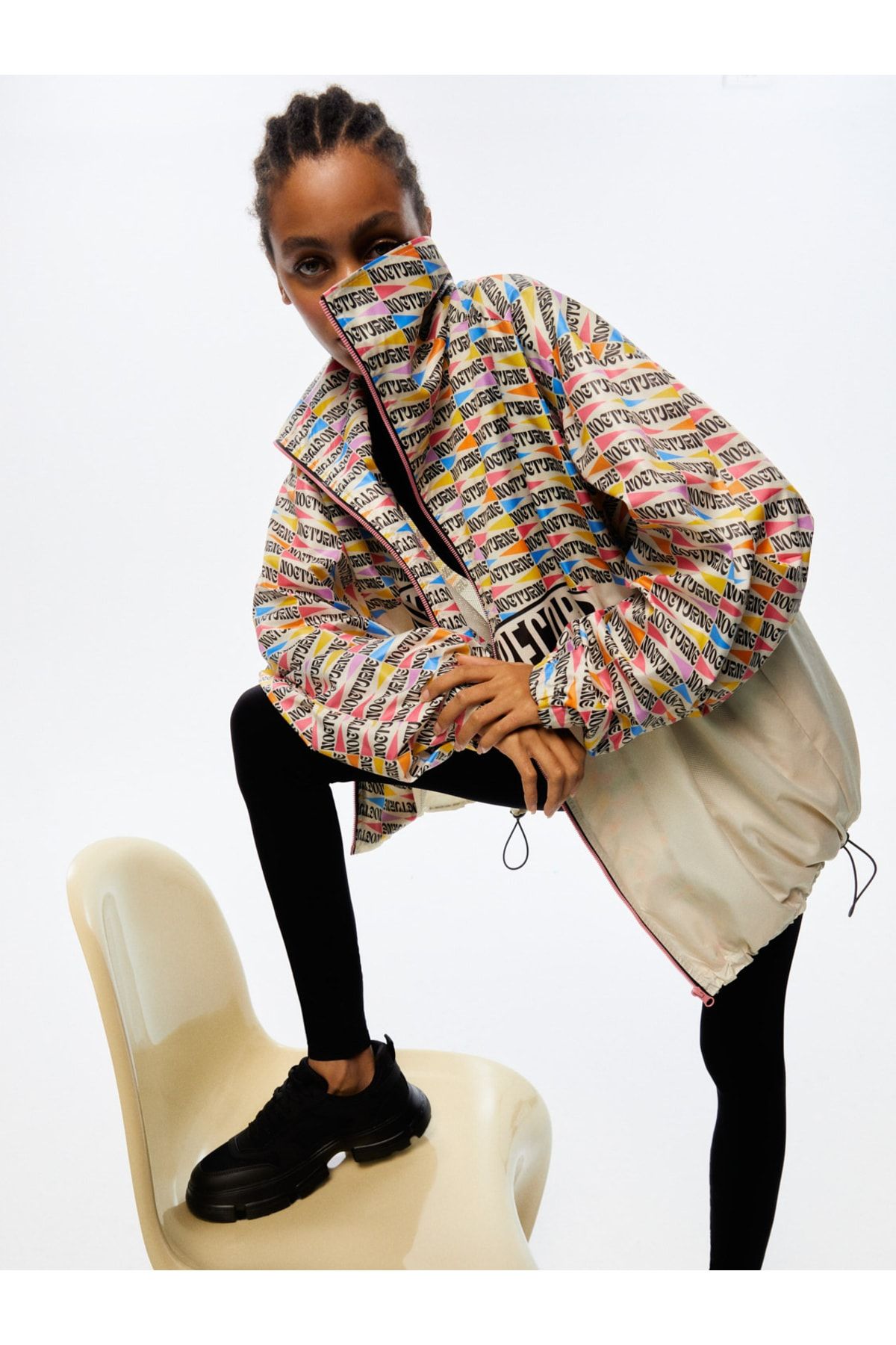 Nocturne Desenli Oversize Ceket