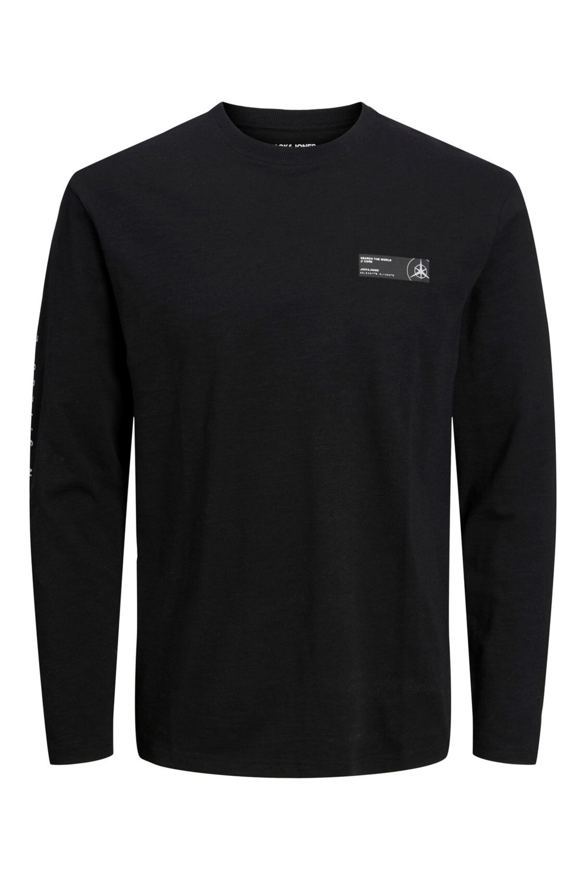 Jack & Jones Jack&jones O Yaka Büyük Beden Uzun Kollu Siyah Erkek Sweat 12238520